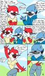  absurd_res anthro avian beak bird black_beak blue_jay breasts butt cartoon_network clothed clothing comic corvid dialogue english_text female hi_res jay_(bird) male margaret_smith_(regular_show) mordecai_(regular_show) new_world_jay non-mammal_breasts oscine passerine phone raymondfoxxx regular_show text 