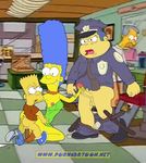  bart_simpson chief_wiggum marge_simpson porncartoon the_simpsons 