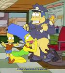  bart_simpson chief_wiggum marge_simpson porncartoon the_simpsons 