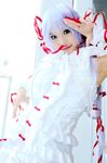  al_azif cosplay cuffs demonbane dress frills hair_ribbon hair_ribbons kipi-san photo purple_hair ribbon ribbons ruffles 