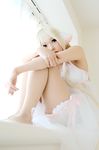  bare_shoulders chii chobits cosplay kipi-san lingerie pantyhose photo real_life ribbon solo underwear 