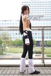  backless bleach breasts cosplay highres photo ponytail shihouin_yoruichi sideboob sleeveless tooru tooru_(cosplayer) 