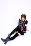  armband boots cosplay kipi-san kurosu_yuuki photo school_uniform serafuku short_hair thigh-highs thighhighs vampire_knight yuki_cross zettai_ryouiki 