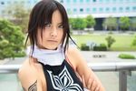  backless bleach breasts cosplay photo ponytail shihouin_yoruichi sideboob sleeveless tooru tooru_(cosplayer) 