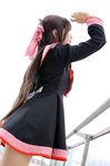  cosplay final_approach hair_ribbon hair_ribbons kipi-san masuda_shizuka photo ribbon school_uniform serafuku 