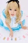  alice_(wonderland) alice_in_wonderland apron blonde_hair cosplay hair_ribbon hair_ribbons kipi-san photo ribbon 