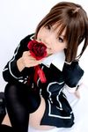  armband cosplay flower kipi-san kurosu_yuuki photo rose school_uniform serafuku short_hair thigh-highs thighhighs vampire_knight yuki_cross zettai_ryouiki 