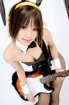  animal_ears breasts bunny_ears cleavage cosplay fishnet_legwear fishnet_stockings fishnets guitar hair_ribbon hair_ribbons hairband instrument kipi-san legwear photo ribbon suzumiya_haruhi suzumiya_haruhi_no_yuuutsu 