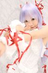  al_azif cosplay cuffs demonbane dress frills hair_ribbon hair_ribbons kipi-san photo purple_hair ribbon ribbons ruffles 