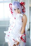  al_azif cosplay cuffs demonbane dress frills hair_ribbon hair_ribbons kipi-san photo purple_hair ribbon ribbons ruffles 