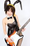  animal_ears bunny_ears cosplay fishnet_legwear fishnet_stockings fishnets guitar hair_ribbon hair_ribbons hairband instrument kipi-san legwear photo ribbon suzumiya_haruhi suzumiya_haruhi_no_yuuutsu 