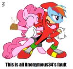  3pac crossover friendship_is_magic knuckles_the_echidna my_little_pony pinkie_pie sonic_team 