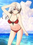  alisa_ilinichina_amiella arisa_iriinchina_amieera artist_request bikini blue_eyes cloud clouds god_eater long_hair sky solo swimsuit water 