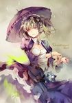  bad_id bad_pixiv_id belt blonde_hair dress fori gothic_lolita headdress lolita_fashion parasol sheri short_hair solo stuffed_animal stuffed_toy umbrella unlight water_drop yellow_eyes 