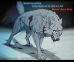  canine death feral fight grypwolf keep kiba mammal rain snow solo the to wolf wolf&#039;s wolf's_rain 