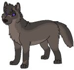 2014 aliasing alpha_channel ambiguous_gender black_nose bluekyokitty canid canine canis digital_drawing_(artwork) digital_media_(artwork) digitigrade facial_scar female_(lore) feral flat_colors full-length_portrait fur grey_body grey_fur grey_inner_ear head_tuft low_res mammal narrowed_eyes notched_ear paws portrait purple_eyes scar sebdoggo simple_background smile snout snout_scar solo standing tail transparent_background tuft wolf