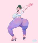  1girl ass boku_no_hero_academia breasts crystalcheese_(artist) curvy huge_ass large_breasts midoriya_inko solo tagme thick_thighs thighs wide_hips 
