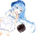  baseball blue_hair buriki denpa_onna_to_seishun_otoko dress long_hair summer_dress touwa_erio white 