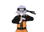  1girl cosplay croix_meridies holding_eye_open kuji-in little_witch_academia looking_at_viewer naruto naruto_(series) naruto_shippuuden ninja non-web_source one_eye_closed parody purple_hair solo takeuchi_junko uzumaki_naruto uzumaki_naruto_(cosplay) voice_actor_connection 
