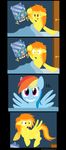  amber_eyes animal_ears bed bedhead blue_fur comic cutie_mark duo equine female feral friendship_is_magic fur hair horse mammal morning morning_hair multi-colored_hair my_little_pony open_mouth orange_hair pegasus pony possumfacee poster purple_eyes rainbow_dash_(mlp) rainbow_hair spitfire_(mlp) stalker tail wing_boner wings wonderbolts_(mlp) yellow_fur 