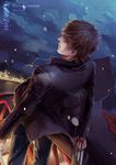  black_keys brown_eyes brown_hair character_name copyright_name fate/zero fate_(series) kotomine_kirei male_focus solo yunvshen 