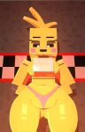 2023 3d_(artwork) animatronic avian big_breasts bird blonde_hair breasts chicken clothing coresvoid curvaceous curvy_body curvy_female curvy_figure digital_media_(artwork) eyebrows female five_nights_at_freddy&#039;s five_nights_at_freddy&#039;s_2 galliform gallus_(genus) hair hi_res machine microsoft mine-imator minecraft mojang open_mouth phasianid robot scottgames shadow sharp_teeth simple_background smooth_skin teeth thick_thighs toy_chica_(fnaf) voluptuous wide_hips xbox_game_studios yellow_body