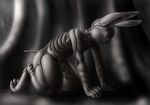  drooling giger horror lagomorph male mammal monochrome mot nude rabbit saliva shiny slimy solo transformation 