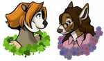  brown_hair cervine deer eyewear female glasses hair mammal mustelid orange_hair otter touchmybadger 