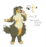 2019 anthro areola arm_tuft belly bernese_mountain_dog breasts brown_body brown_fur button_ears canid canine canis chubby_anthro chubby_female color_swatch countershading digital_drawing_(artwork) digital_media_(artwork) domestic_dog ear_tuft english_text eyes_closed female female_symbol floppy_ears full-length_portrait fur gender_symbol genitals grey_nose handpaw hindpaw leg_tuft lulu_(thorn_paw) mammal medium_breasts molosser mountain_dog multicolored_body multicolored_fur neck_tuft nipples open_mouth open_smile orange_body orange_fur pawpads paws pink_areola pink_nipples pink_pawpads pink_pussy pink_tongue portrait pussy simple_background smile solo standing swiss_mountain_dog symbol tan_belly tan_body tan_countershading tan_fur teeth text thorn_paw tongue tuft white_background