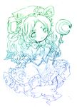  chibi crescent gradient hat mima solo staff touhou touhou_(pc-98) yamisawa 