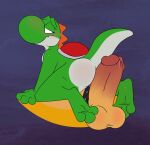 2024 accessory all_fours anthro balls big_balls big_penis bodily_fluids bowser bude butt cock_ring duo erection genital_fluids genitals green_yoshi hi_res hot_dogging humanoid_genitalia humanoid_penis jewelry kneeling koopa looking_back male male/male mario_bros narrowed_eyes nintendo non-mammal_balls nude on_lap penis penis_accessory penis_jewelry precum rotten_robbie scales scalie sex shell simple_background solo_focus spiked_cock_ring spikes sweat thick_penis yoshi yoshi_(character)