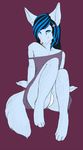  acorn barrette black_hair blue blue_eyes blue_fur blue_hair canine crossdressing dress fur girly hair male mammal solo tristan_euclase wolf 