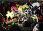  bandage cupcake equine eye_patch eyewear friendship_is_magic glowing_eyes gummy_(mlp) gun horse knife laaseensld m-16 minigun my_little_pony pegasus pinkie_pie_(mlp) ranged_weapon rifle surprise_(mlp) weapon wings 