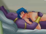 after_sex alien bed beerus blue_hair blush bulma deity domestic_cat dragon_ball dragon_ball_super duo felid feline felis female furniture hair hairless hairless_cat hi_res human male male/female mammal on_bed open_mouth setthh98 short_hair sleeping sphynx_(cat)