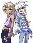  2boys bakura_ryou lychi marik_ishtar multiple_boys yami_bakura yu-gi-oh! yuu-gi-ou_duel_monsters 