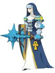  code_of_princess mace nun official_art shield weapon yellow_eyes 