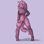 5_fingers anthro big_breasts breasts canid canine canis clothed clothing female fingers footwear fox fur hair hoodie humanoid hybrid long_hair long_tail mammal minabaudelair nude pink_background pink_body pink_fur pink_hair rigo2036 rosalba_(rigo2036) seductive simple_background smile socks solo tail thong topwear underwear wide_hips wolf