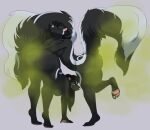 anthro big_tail breasts bubble_butt butt duo faeseiren fart fart_fetish female female/female hi_res mammal mephitid mooning nude nude_female pose posing_for_picture sibling_(lore) skunk smelly smile tail twins_(lore)