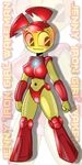  black_eyes breasts cosplay eyewear female glasses gold hair iron_man ironman jenny_wakeman machine mechanical midriff my_life_as_a_teenage_robot navel panties pigtails red red_body red_hair robot solo underwear xjkenny yellow_body 