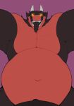 2024 anthro belly biped chibsarts digital_drawing_(artwork) digital_media_(artwork) dragon glowing glowing_eyes hi_res looking_at_viewer male navel simple_background solo teeth tongue tongue_out