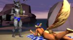 anthro athletic beach bikini bulge canid canine carmelita_fox clothed clothing container cup curvy_figure drinking_glass duo female fox glass glass_container glass_cup holidays lonephantom male male/female mammal procyonid raccoon romantic romantic_couple sand service sly_cooper sly_cooper_(series) sony_corporation sony_interactive_entertainment sucker_punch_productions suntan_lotion swimming_trunks swimwear topless towel tropical vacation valentine&#039;s_day voluptuous wine_bottle wine_glass