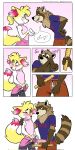2024 anthro asking asking_gender balls black_balls black_legs black_nose black_penis blue_clothing blue_shirt blue_topwear blush bottomwear braixen brown_body brown_fur clothed clothing clothing_lift collar comic comparing comparing_penis compliment crossdressing dialogue dipstick_tail duo embarrassed embrace english_text eye_contact eyes_closed facial_markings female_symbol flaccid flustered flustered_male foreskin fur gender_symbol generation_6_pokemon genitals girly gloves_(marking) grey_(dgbraixen) half-closed_eyes head_markings head_tuft hi_res holding_object holding_ruler humanoid_genitalia humanoid_penis humiliation inner_ear_fluff looking_at_another looking_away male male/male male_symbol mammal markings mask_(marking) measuring measuring_penis narrowed_eyes neck_tuft nik_(nik159) nikraccoom nintendo open_bottomwear open_clothing penis penis_humiliation pictographics pink_bottomwear pink_clothing pink_collar pink_penis pink_skirt pokemon pokemon_(species) polka_dot_underwear pouting presenting presenting_penis procyonid raccoon red_bottomwear red_clothing red_inner_ear_fluff red_nose red_tail_tip ring_(marking) ringed_tail shirt simple_background skirt skirt_lift small_penis_humiliation smug speech_bubble striped_markings striped_tail stripes symbol tail tail_markings text topwear tuft unzipped_bottomwear unzipping_pants white_background yellow_body yellow_fur