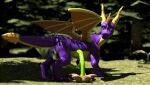 activision anal animated balls butt dragon drakeledragon feral genitals low_res male penis plant purple_body solo spyro spyro_the_dragon sucking tentacles