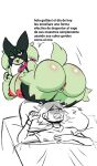 2024 4_fingers 5_fingers anthro anus areola bed big_areola big_breasts big_butt breasts bubble_butt butt claws curvy_figure dialogue digital_drawing_(artwork) digital_media_(artwork) duo eyelashes female finger_claws fingers fluffy fluffy_tail fur furniture generation_9_pokemon genitals green_body green_fur hair hi_res huge_areola huge_breasts huge_butt huge_thighs human imminent_facesitting looking_at_viewer looking_back looking_back_at_viewer male mammal meowscarada multicolored_body multicolored_fur nintendo nipples nude on_bed open_mouth open_smile pink_eyes pokemon pokemon_(species) pussy short_hair short_tail simple_background sleeping smile spanish_text tail talking_to_viewer text thick_thighs toonsxxx translation_check translation_request two_tone_body two_tone_fur under_covers voluptuous white_background wide_hips