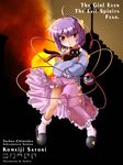  cat character_name english eyeball hairband kaenbyou_rin kaenbyou_rin_(cat) komeiji_satori multiple_tails pink_eyes purple_hair red_eyes skirt slippers socks tail third_eye touhou tsukita white_legwear 