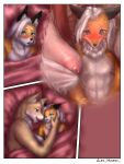 absurd_res alex_hound anthro big_breasts breasts canid canine comic connor_(alex_hound) duo eleanor_(alex_hound) female fox girly hi_res huge_breasts male male/female mammal mature_female overweight size_difference