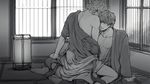  anal bad_id bad_pixiv_id blush gintama greyscale hijikata_toushirou japanese_clothes male_focus monochrome multiple_boys off_shoulder sakata_gintoki tkr_(lovedelic99) yaoi 