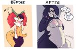 absurd_res before_and_after belly braixen braixen_prey breasts dialogue digestion fatal_vore fiya fiyawerks generation_2_pokemon generation_6_pokemon generation_8_pokemon hi_res hisuian_form hisuian_typhlosion invalid_tag navel nintendo peace_sign_(disambiguation) pokemon pokemon_(species) regional_form_(pokemon) slightly_chubby typhlosion typhlosion_pred vore