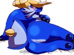  butt female lying nintendo on_side pok&#233;mon pokemon red_eyes samurott solo thighs unknown_artist video_games 