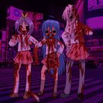  blood blood_on_clothes body_horror creepypasta guro hiiragi_tsukasa horror_(theme) izumi_konata kebbyfish lucky_star organs pixel_art takara_miyuki 